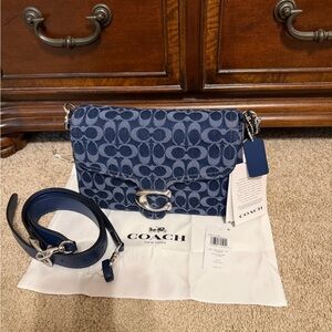 NWT Coach Soft Tabby in Denim Signature